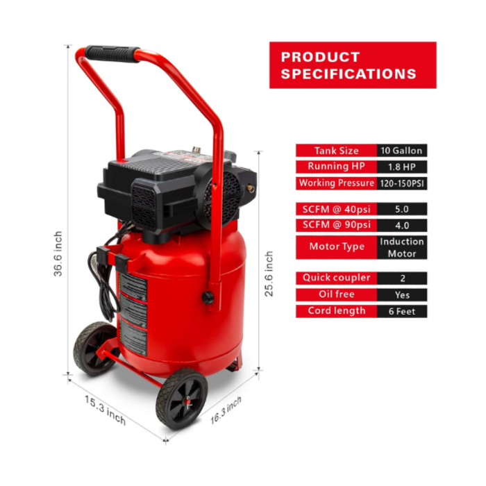 CRAFTSMAN IND5730 CRAFTSMAN AIR COMPRESSOR 10 GAL PEAK 1.8 HP,MAX 150PSI CMXECYA0331042