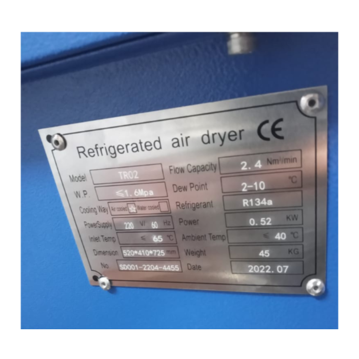 BETA STAR IND5747 TR-02 AIR DRYER, 220V 60HZ--D/S