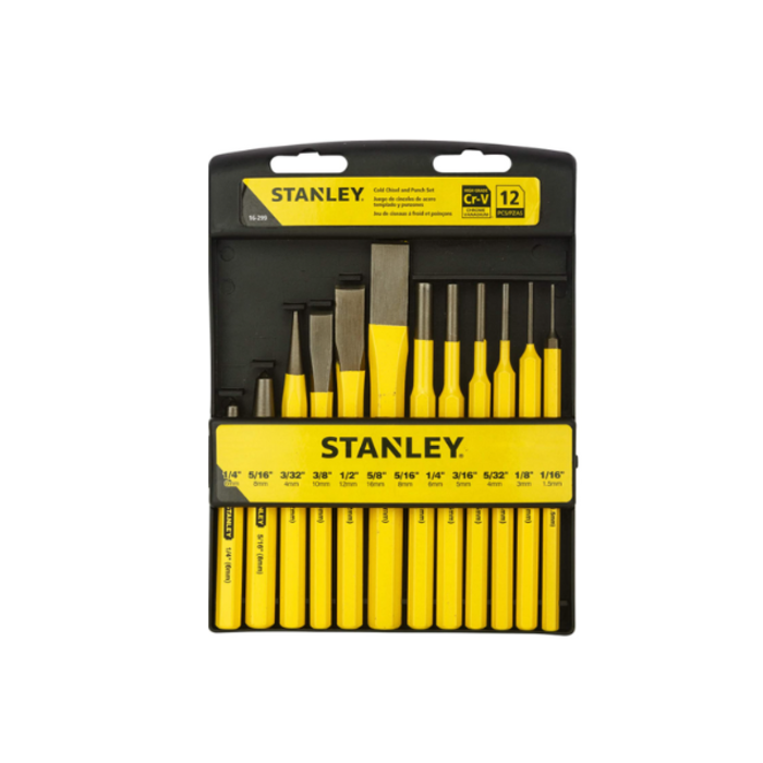 STANLEY HAR7457 12PC PIN PUNCHES & COLD CHISEL SET  #16-299