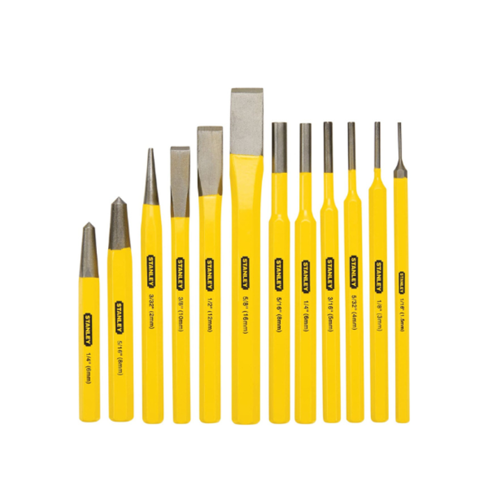 STANLEY HAR7457 12PC PIN PUNCHES & COLD CHISEL SET  #16-299