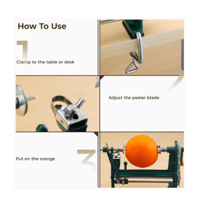 IRON CAPTAIN IND5770 MANUAL ORANGE PEELER/ORANGE PEELER