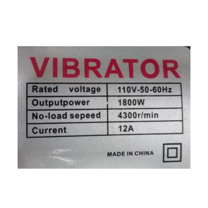 BETA STAR IND9569 ZIN180, 110 VOLTS, 60HZ 1800WATTS 11000RPM POKER VIBRATOR 45 X 8M