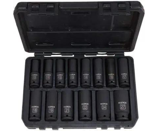 KLUTCH HAR7866 11PCS SOCKET SET 1/2" DEEP IMPACT (MM) KLUTCH/IRONTON 41549/41465