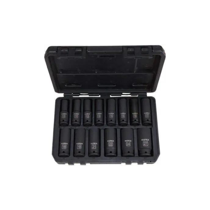 KLUTCH HAR7866 11PCS SOCKET SET 1/2" DEEP IMPACT (MM) KLUTCH/IRONTON 41549/41465