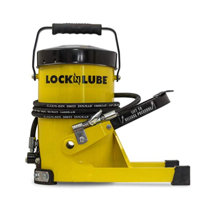 LOCKNLUBE HAR9203 GREASE GUN FOOT PUMP INDUSTRIAL STRENGTH LOCK AND LUBE 10,000PSI OUTPUT