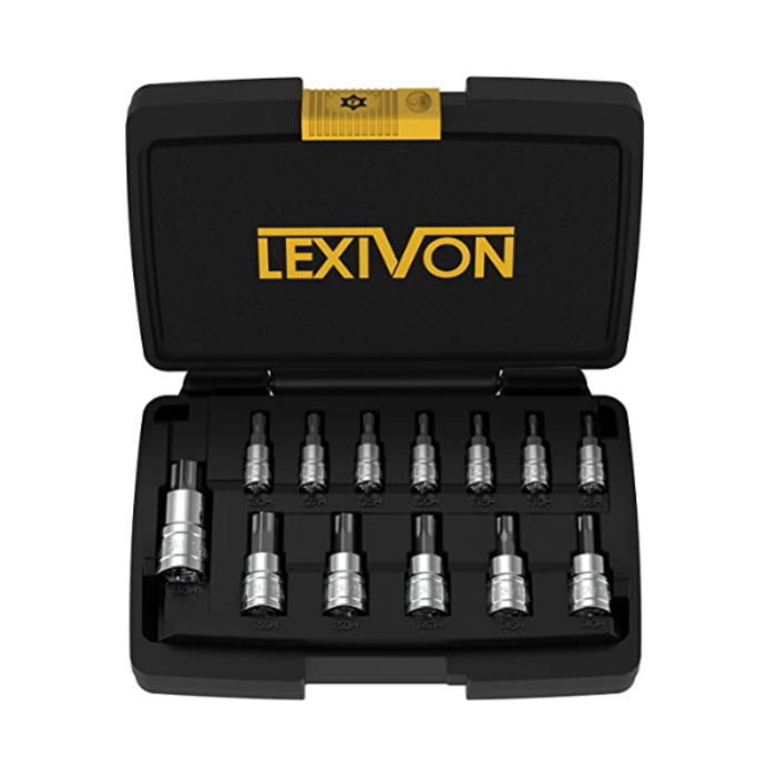 LEXIVON HAR9201 LEXIVON TORX BIT SOCKET SET 13PC STAR T8-T60 SET