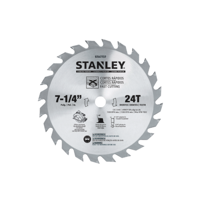 STANLEY HAR8018 7 1/4" 24T SAW BLADE CARDED STA7737