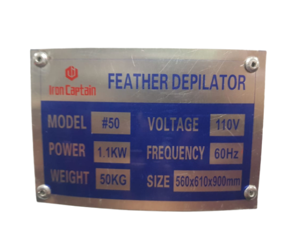 IRON CAPTAIN IND9891- PLUCKING MACHINE- SY50 110V 60HZ-D/S