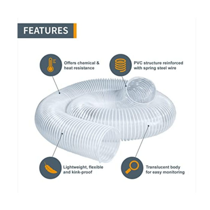 HAR9189 100MM DIAMETERS DUST COLLECTOR HOSE 64FT PER ROLL