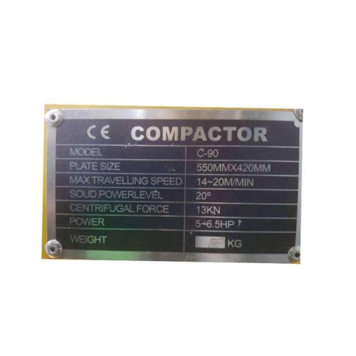 HONDA IND9984 PLATE COMPACTOR WITH GX160 5.5HP ENGINE #C90