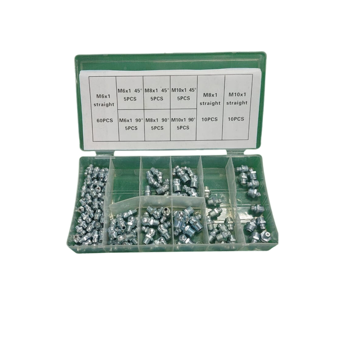 VEH13012 GREASE NIPPLE KIT 110PC METRIC
