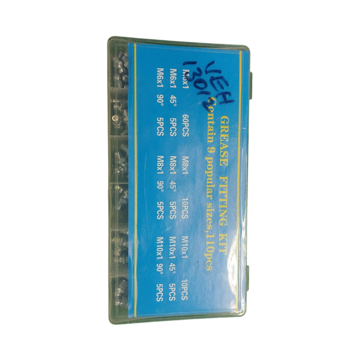 VEH13012 GREASE NIPPLE KIT 110PC METRIC