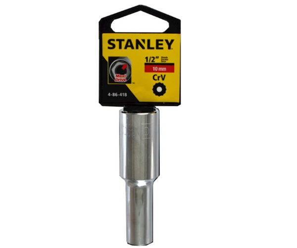 STANLEY HAR8420 SOCKET/DEEP 1/2" DRIVE 10MM 4-86-418