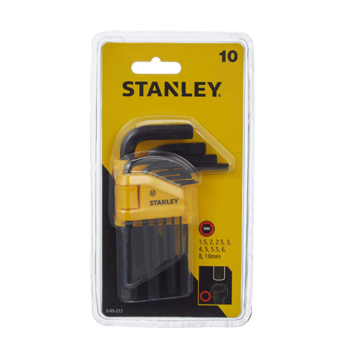 STANLEY HAR8438 ALLAN HEX KEY SET-9PCS (MM) STANLEY 69-256