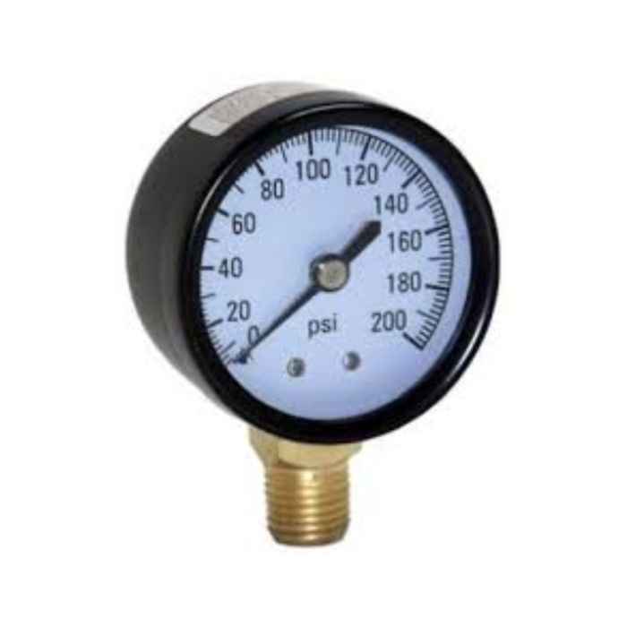 VEH16117// GUAGE/PRESSURE 200PSI 1/4"MALE NPT LOWER CONNECTION 032-0003RP 151403