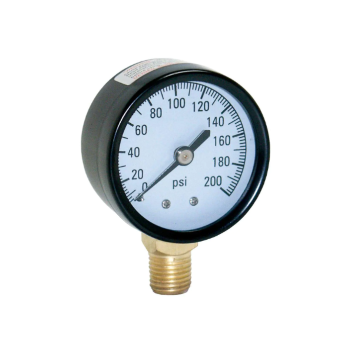 VEH16117// GUAGE/PRESSURE 200PSI 1/4"MALE NPT LOWER CONNECTION 032-0003RP 151403