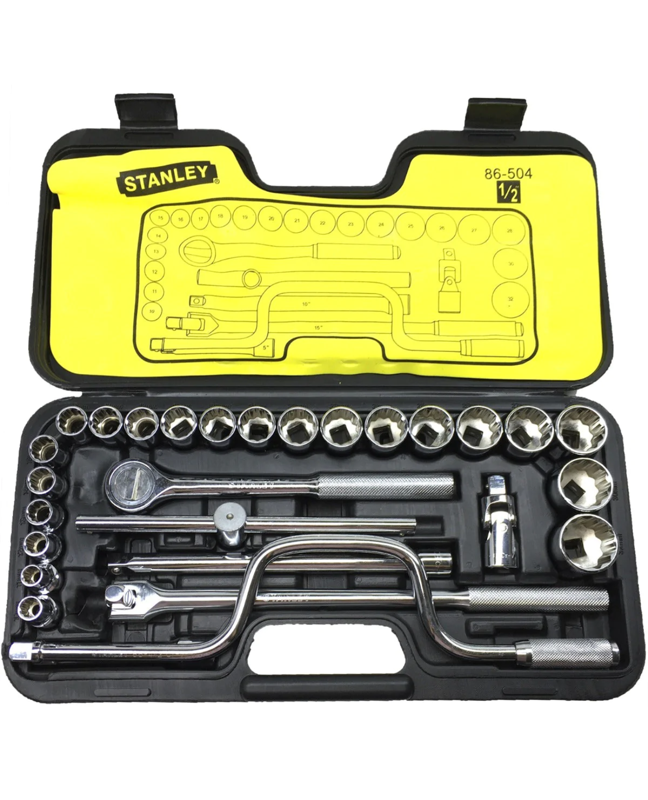 STANLEY HAR8493 SOCKET/SET 1/2"DR 29PC 12PT (97) 86-504 10-32MM