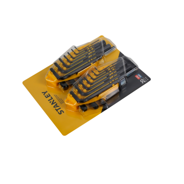 STANLEY HAR8524 20PC METRIC/SAE ALLAN HEX KEY SET #69-255
