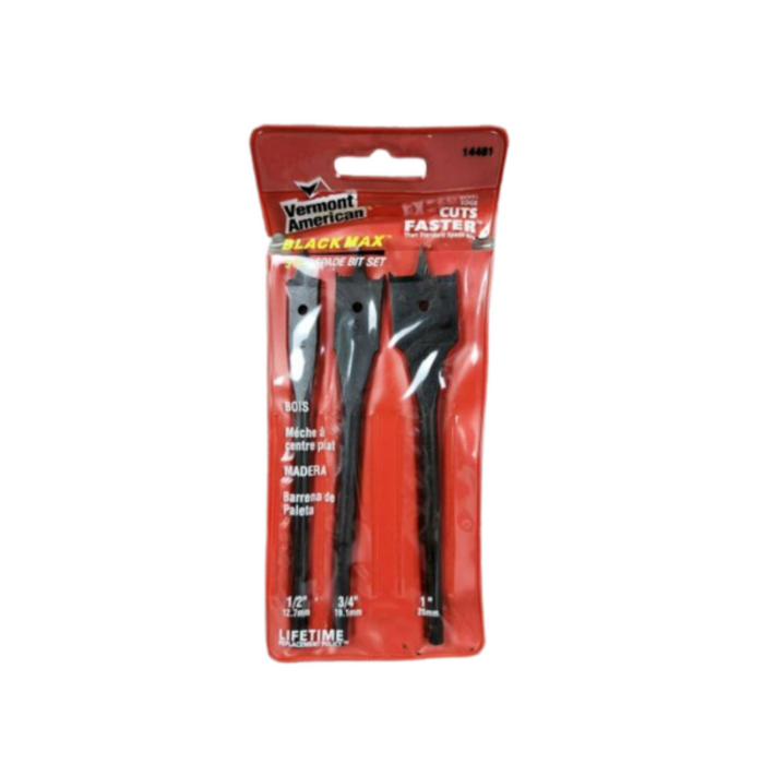 VERMONT AMERICAN HAR8549 SPADE BIT SET 3PCS#14481/#DSB50003