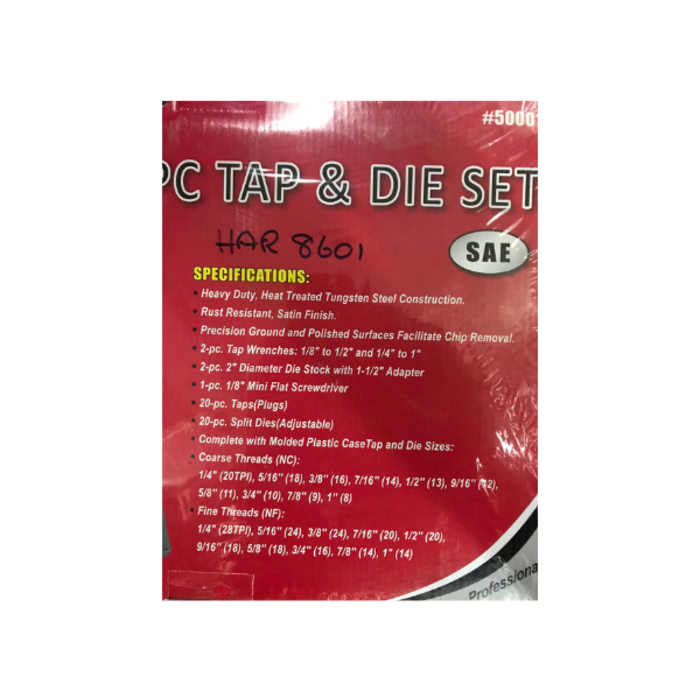 HAR8601 45PCS TAP AND DIE SET SAE TD-45