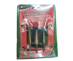 ATE PRO.USA HAR8741 STEP DRILL BIT 3PC DB-S3