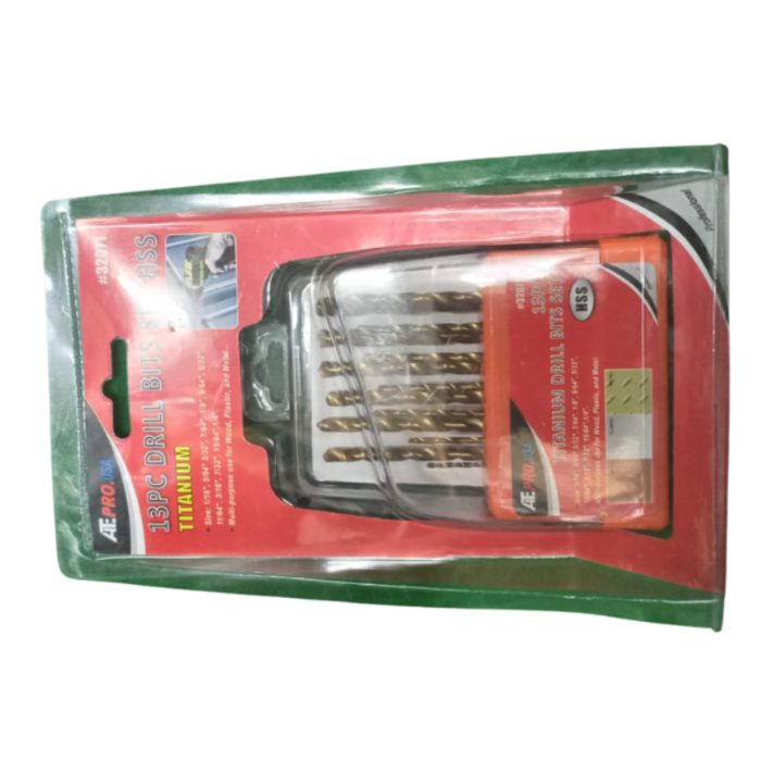 ATE PRO.USA HAR8742 13PC TI-COATED DRILL BITS DB-1BT