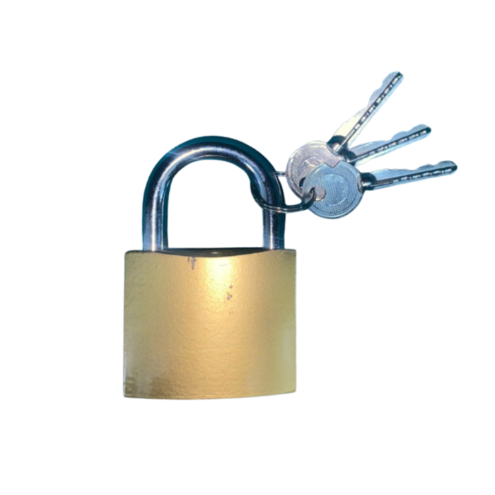 HAR8780 GOLD COLOUR PADLOCKS/CROSS PADLOCKS 38MM