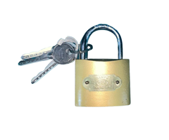 HAR8781 GOLD COLUR PADLOCK/CROSS PADLOCKS 50MM