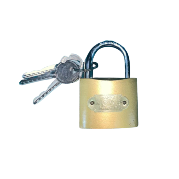 HAR8781 GOLD COLUR PADLOCK/CROSS PADLOCKS 50MM