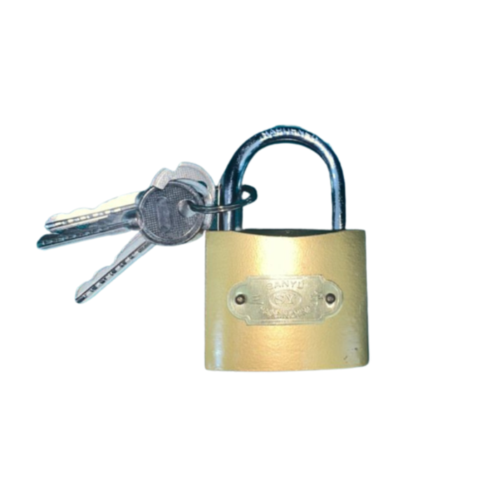 HAR8781 GOLD COLUR PADLOCK/CROSS PADLOCKS 50MM