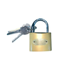 HAR8782 GOLD COLOUR PADLOCK/CROSS PADLOCKS 63MM