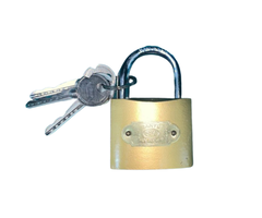 HAR8782 GOLD COLOUR PADLOCK/CROSS PADLOCKS 63MM