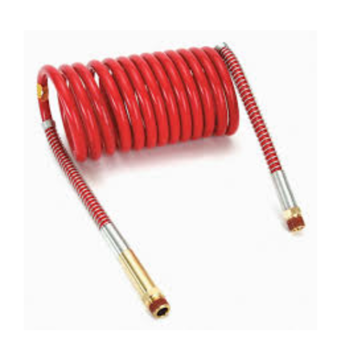 HAR8897 1/2" RED COILED AIR HOSE KIT 15FT
