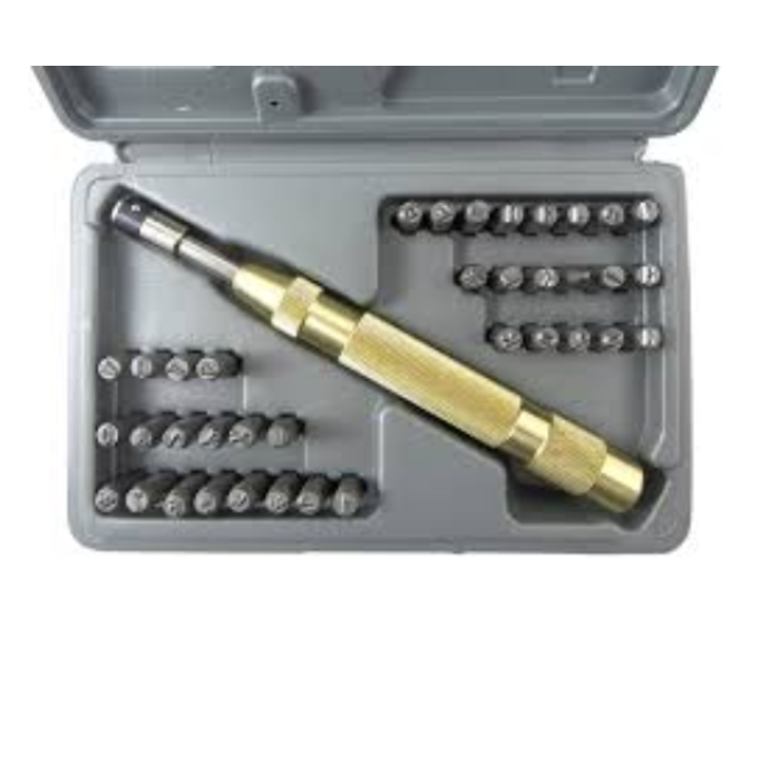 KLUTCH HAR8992 KLUTCH 36PCS METAL LETTER / NUMBER PUNCH SET 40030