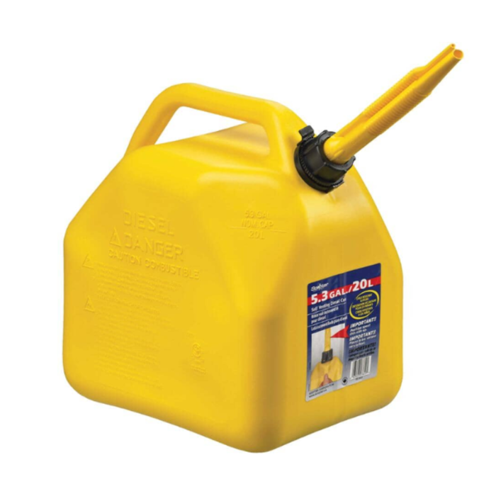 SCEPTER HAR9050 JERRY FUEL CAN 5.3 GALLON DIESEL GE-GT5D YELLOW TANK