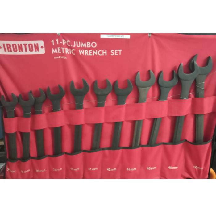 IRONTON HAR9073 11PC MET JUMBO COMBINATION WRENCH SET/POUCH 74416