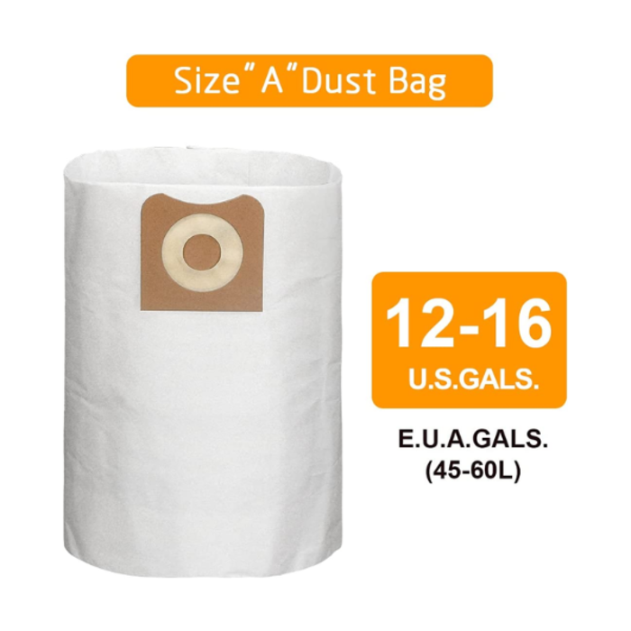 RIDGID HAR9075 VF3502 RIGID VACUUM BAGS FOR 12 TO 16 GALLON RIGID VACUUM