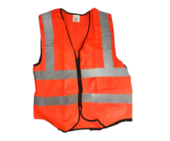 HAR9109 SAFETY VEST ORANGE/ REFLECTIVE XXL WITH ZIP