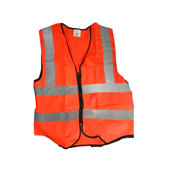 HAR9109 SAFETY VEST ORANGE/ REFLECTIVE XXL WITH ZIP