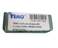 TEMO VEH23599 TEMO 13/16 INCH M2 ANNULAR CUTTER WELDON SHANKB 523220