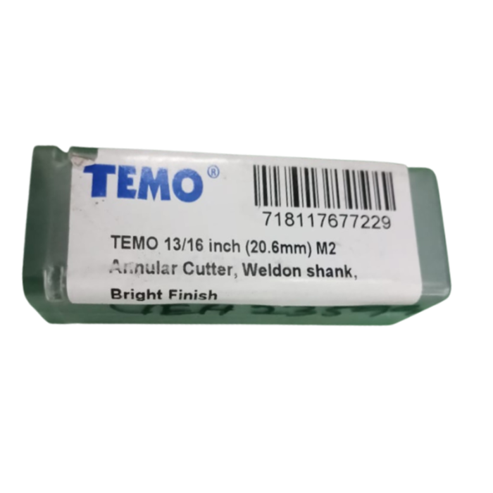 TEMO VEH23599 TEMO 13/16 INCH M2 ANNULAR CUTTER WELDON SHANKB 523220