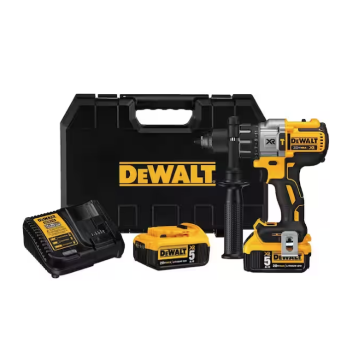 DEWALT IND5806 1/2" CORDLESS DRILL/DRIVER HAMMER-2PCS OF 20VOLT BAT-WITH CHARGER DCD996P2