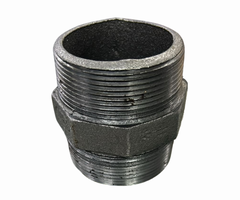 HAR9163 2" BLACK IRON STEEL  HEX NIPPLE
