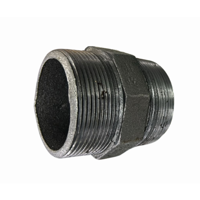 HAR9163 2" BLACK IRON STEEL PIPE HEX NIPPLE