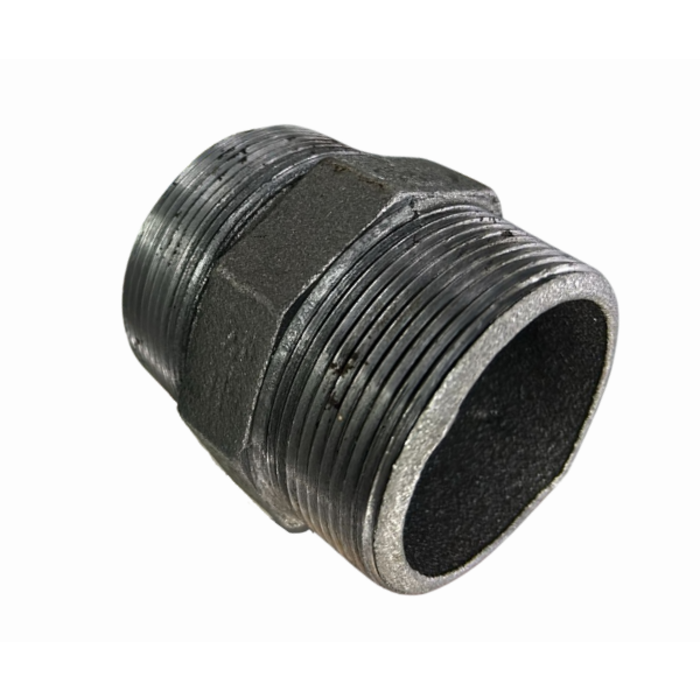 HAR9163 2" BLACK IRON STEEL  HEX NIPPLE