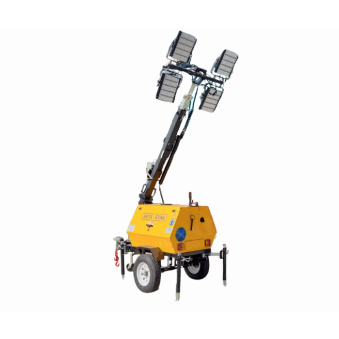 BETA STAR IND5811 4* 1000W LED LIGHT TOWER, WITH DIESEL ENGINE 192F, 6.6kW