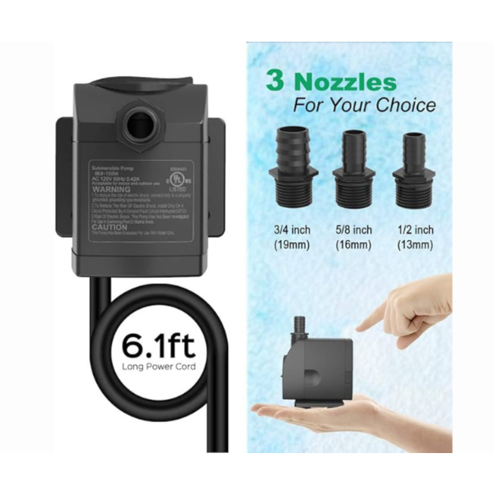 KNIFEL IND5827 KNIFEL SUBMERSIBLE PUMP 450GPH