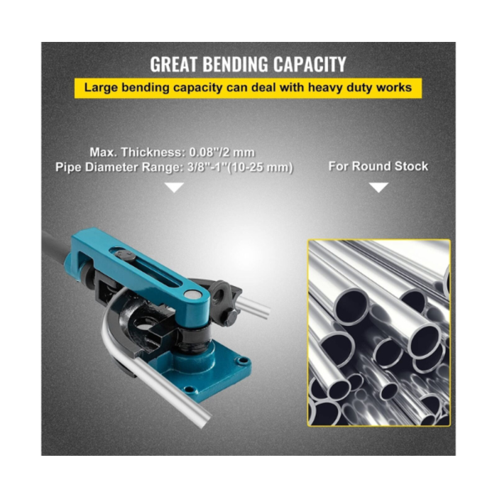 VEVOR HAR9477 VEVOR MANUAL PIPE  BENDER- 3/8 - 1" 7 DIES #SWG-25 25KG