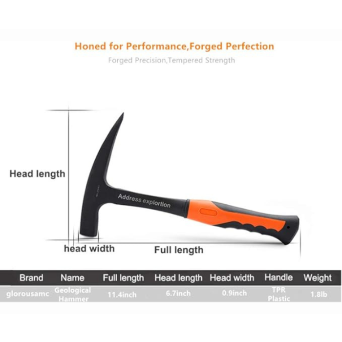 HAR9364 ROCK PICK - 28 OZ GEOLOGICAL HAMMER 11.4" CHUMA