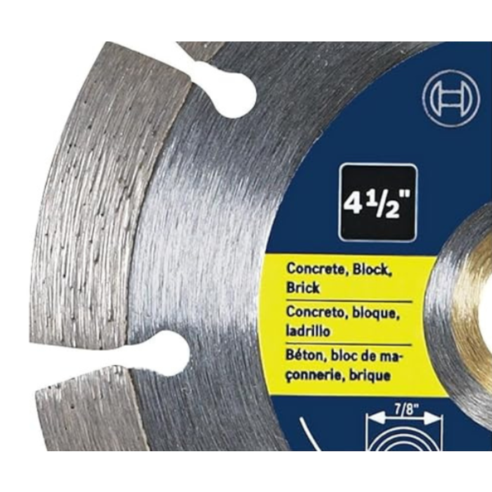 BOSCH HAR9362 PREMIUM SEGMENTED DIAMOND BLADE 4 1/2" FOR CONCRETE, BLOCK AND BRICK DB4541C